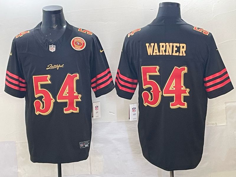 Men Nike San Francisco 49ers #54 Warner black Limited NFL 2025 Jersey 0019->san francisco 49ers->NFL Jersey